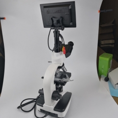 Microscope biologique trinoculaire avec écran