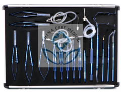 Ensemble d'instruments pour chirurgie de la cataracte, 21 pièces