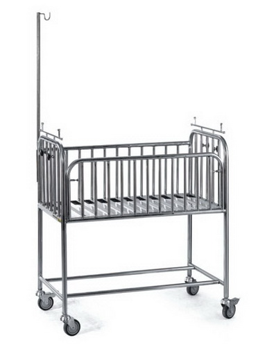 Lit bébé en acier inoxydable