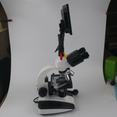 Microscope biologique trinoculaire avec écran