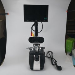 Microscope biologique trinoculaire avec écran