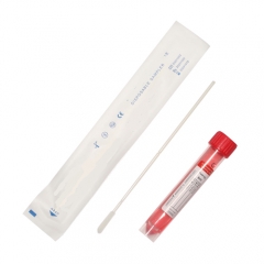 tube d'échantillonnage de virus jetable avec écouvillon nasal et de gorge