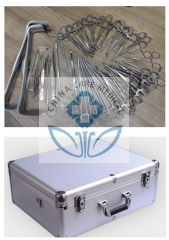 Kit d'instruments chirurgicaux pour hernie, 43 pièces